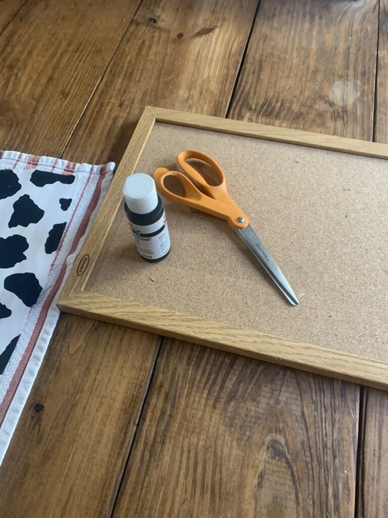 Thrift Store Corkboard Makeover